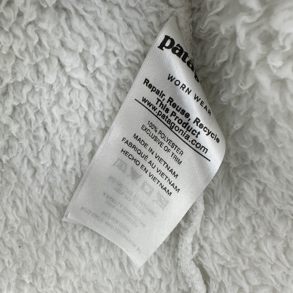 Patagonia Los Gatos Fleece Pullover Womens Small Birch White 1/4 Quarter Zip S - Picture 9 of 11